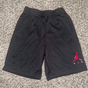 Jordan Boys Black Athletic Shorts with Red Jumpman